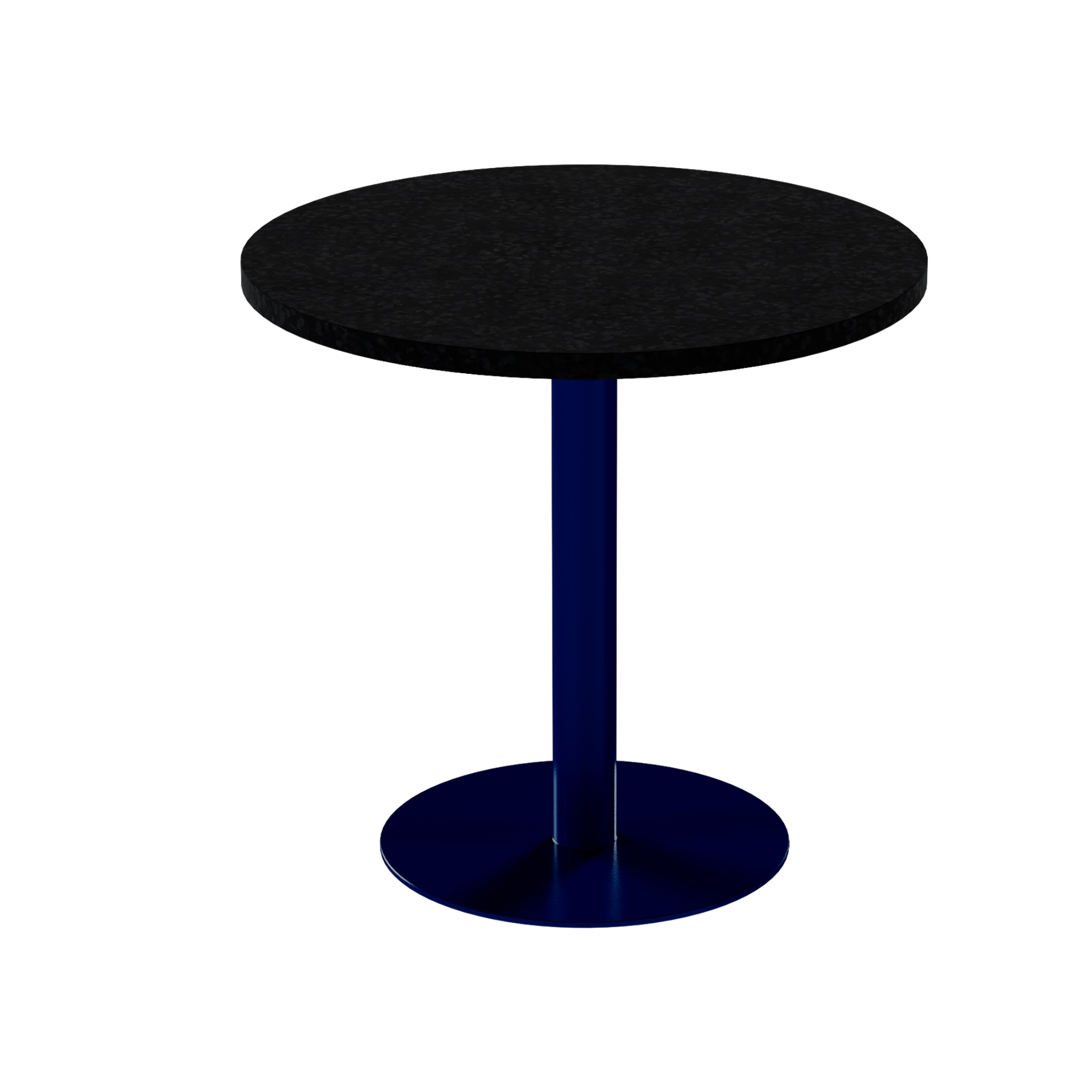Solis Cafe Table – 80cm Round – Navy / Black Onyx Dapple