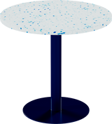 Solis Cafe Table – 80cm Round – Navy / Blue Dapple