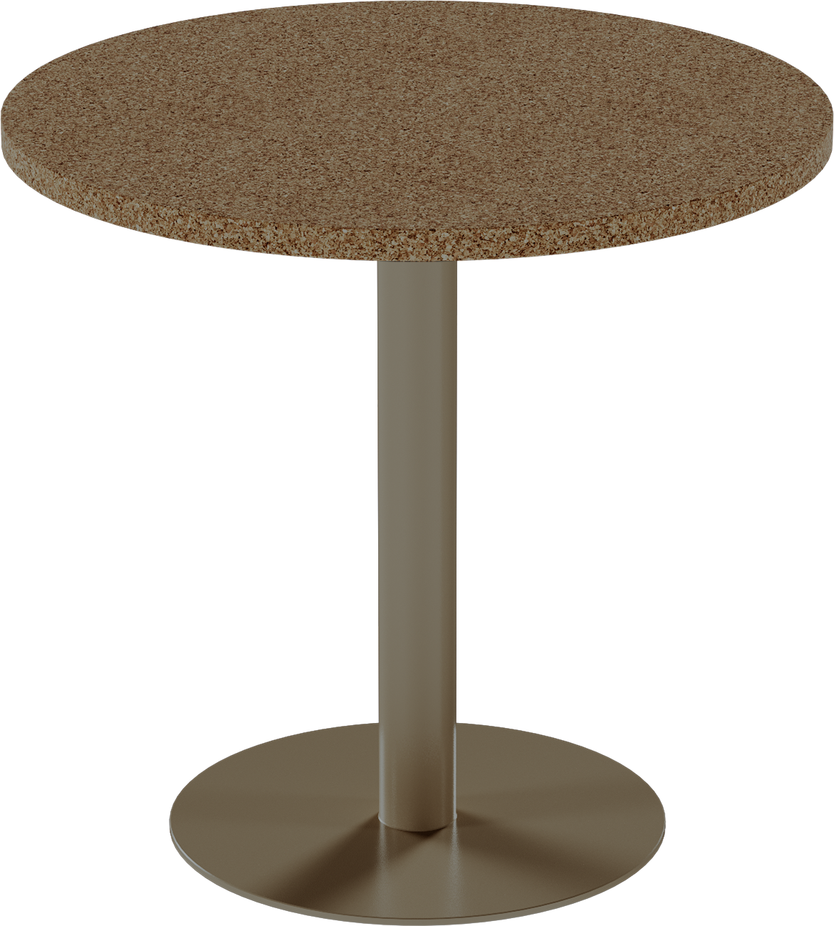 Solis Cafe Table – 80cm Round – Taupe / Grano Natural