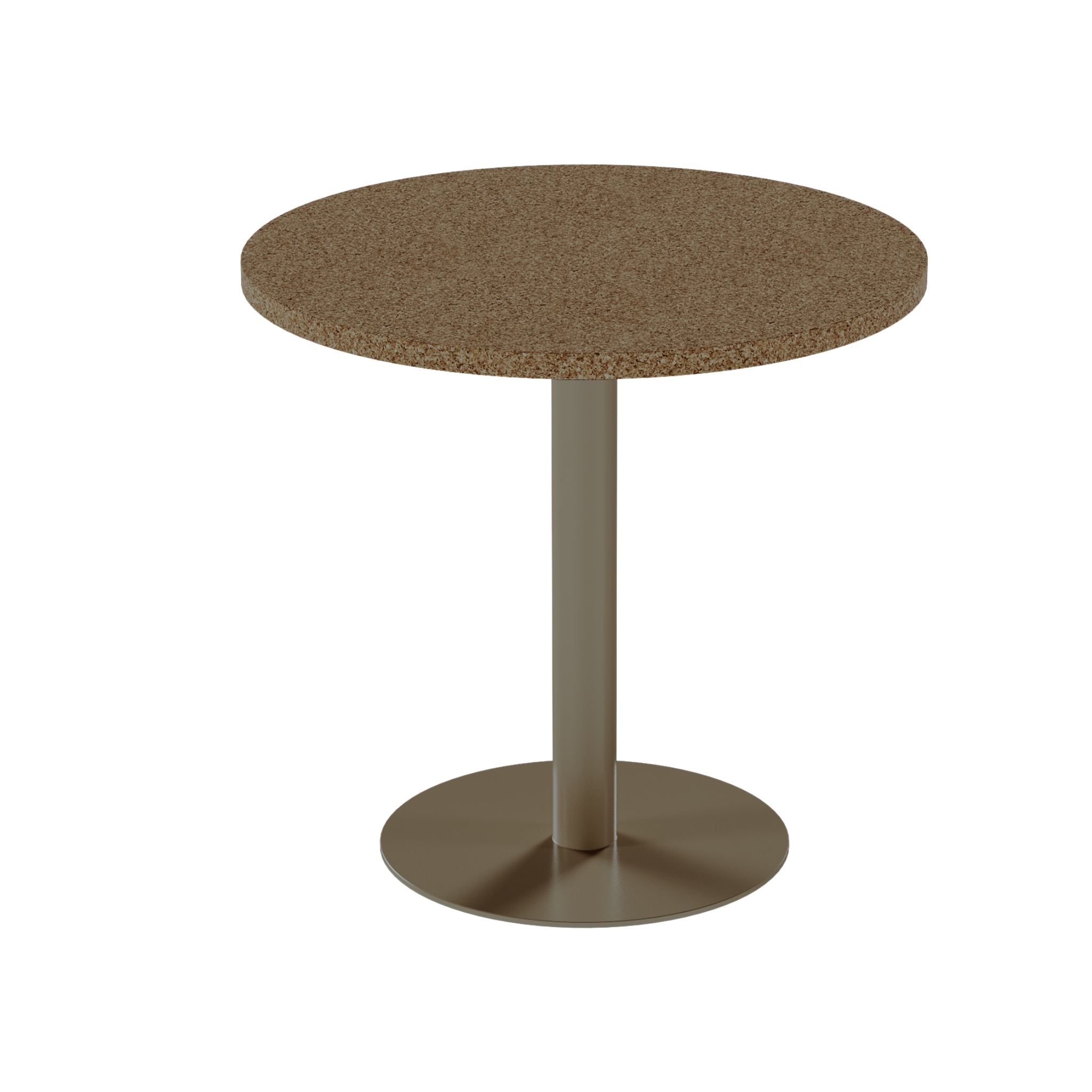 Solis Cafe Table – 80cm Round – Taupe / Grano Natural