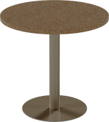 Solis Cafe Table – 80cm Round – Taupe / Grano Natural