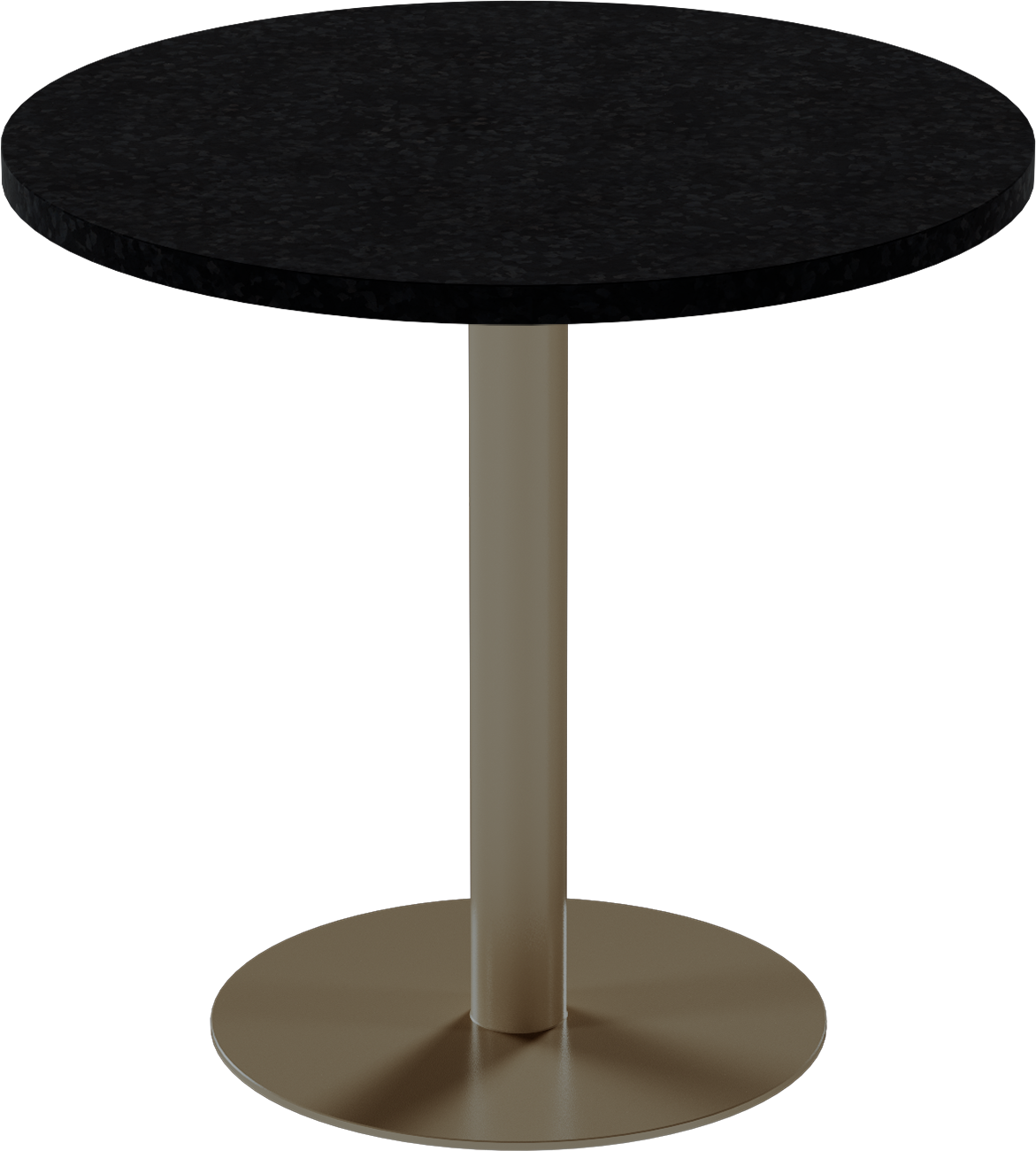 Solis Cafe Table – 80cm Round – Taupe / Black Onyx Dapple
