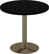 Solis Cafe Table – 80cm Round – Taupe / Black Onyx Dapple