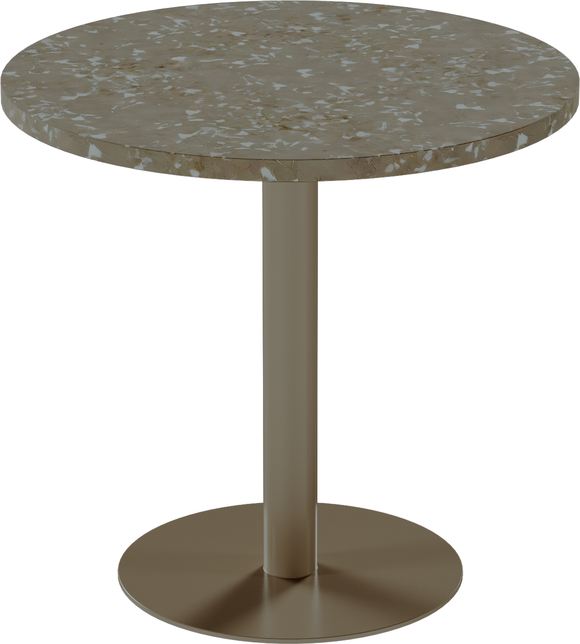 Solis Cafe Table – 80cm Round – Taupe / Taupe Dapple
