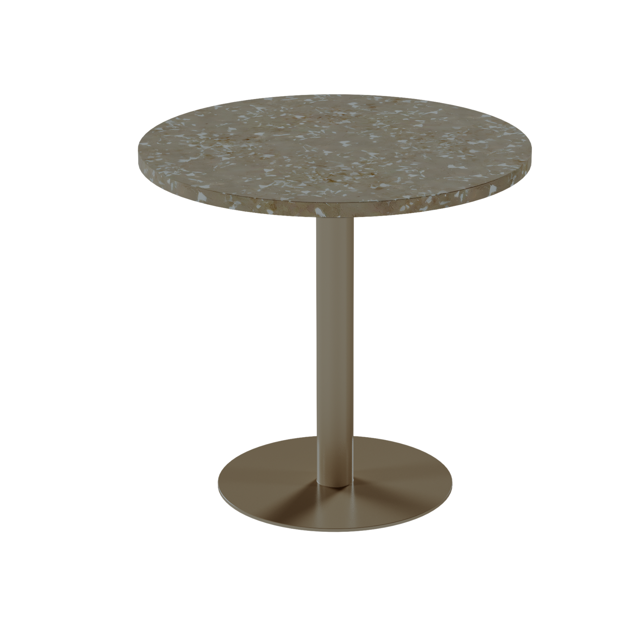 Solis Cafe Table – 80cm Round – Taupe / Taupe Dapple