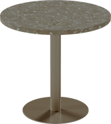Solis Cafe Table – 80cm Round – Taupe / Taupe Dapple
