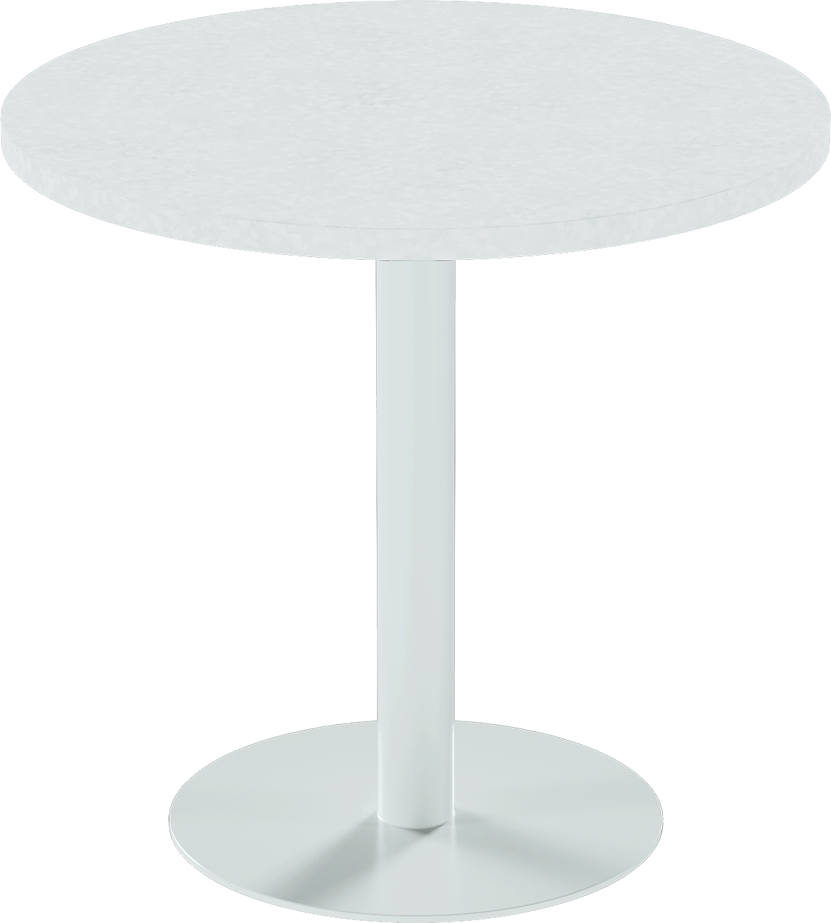 Solis Cafe Table – 80cm Round – White / White Chalk Dapple