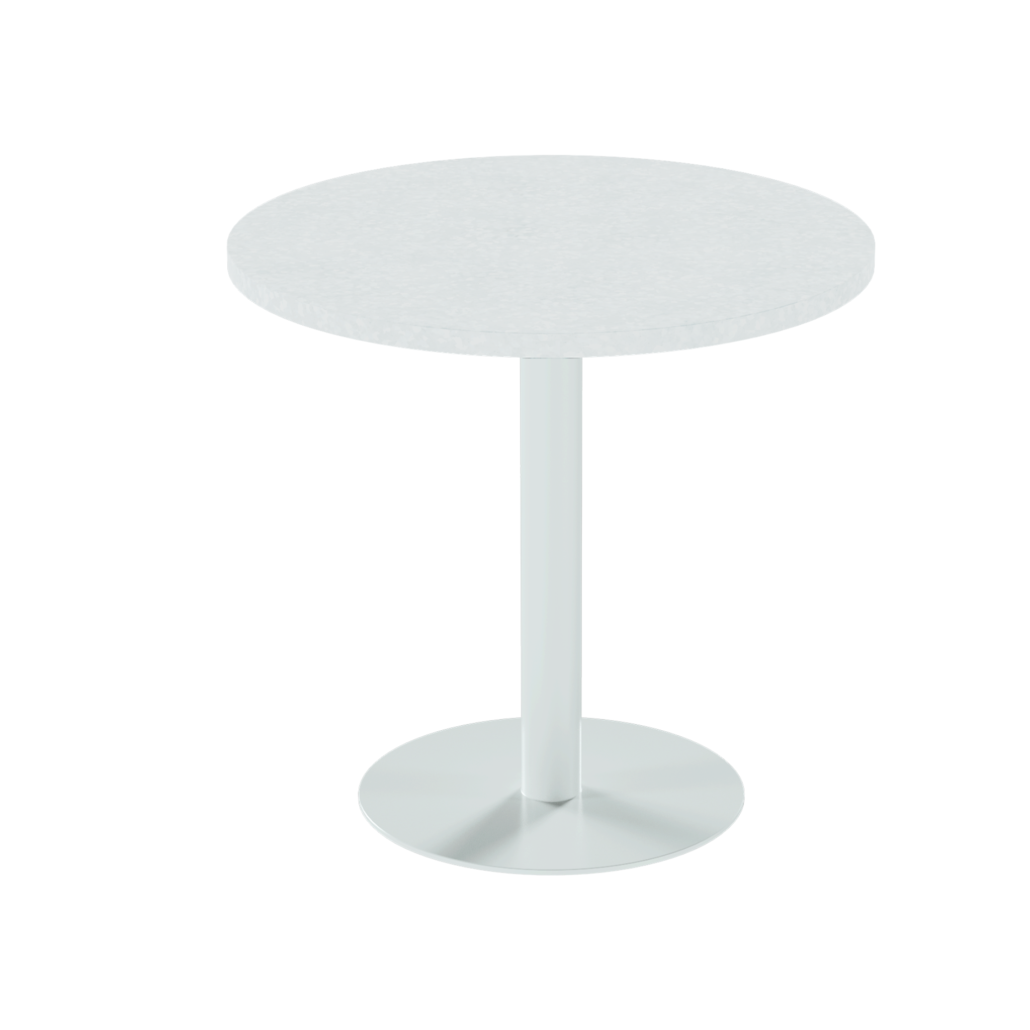 Solis Cafe Table – 80cm Round – White / White Chalk Dapple
