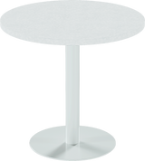 Solis Cafe Table – 80cm Round – White / White Chalk Dapple