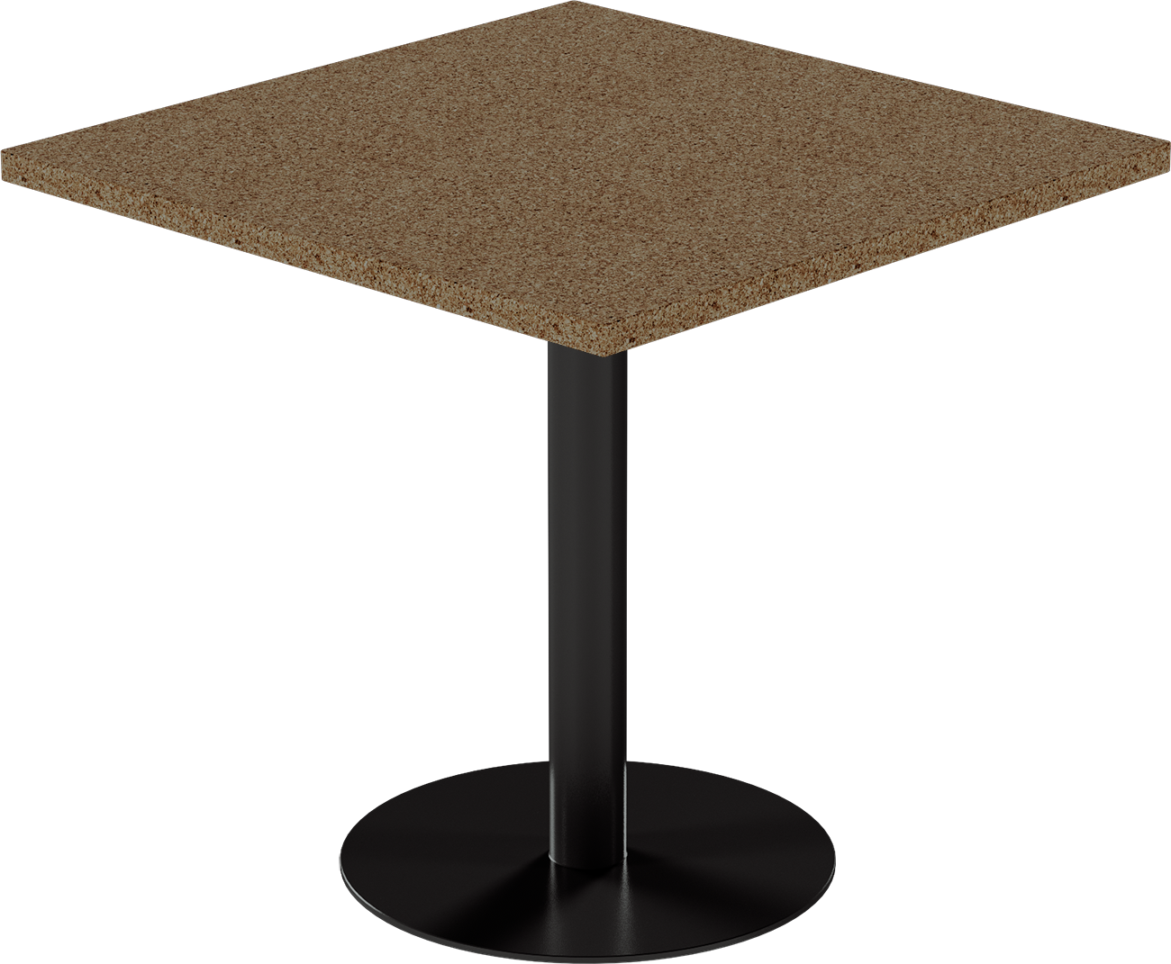 Solis Cafe Table – 80cm Square – Black / Grano Natural