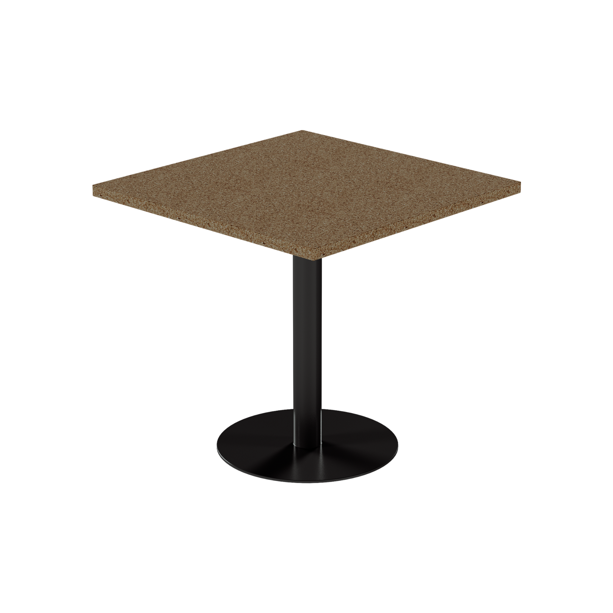 Solis Cafe Table – 80cm Square – Black / Grano Natural