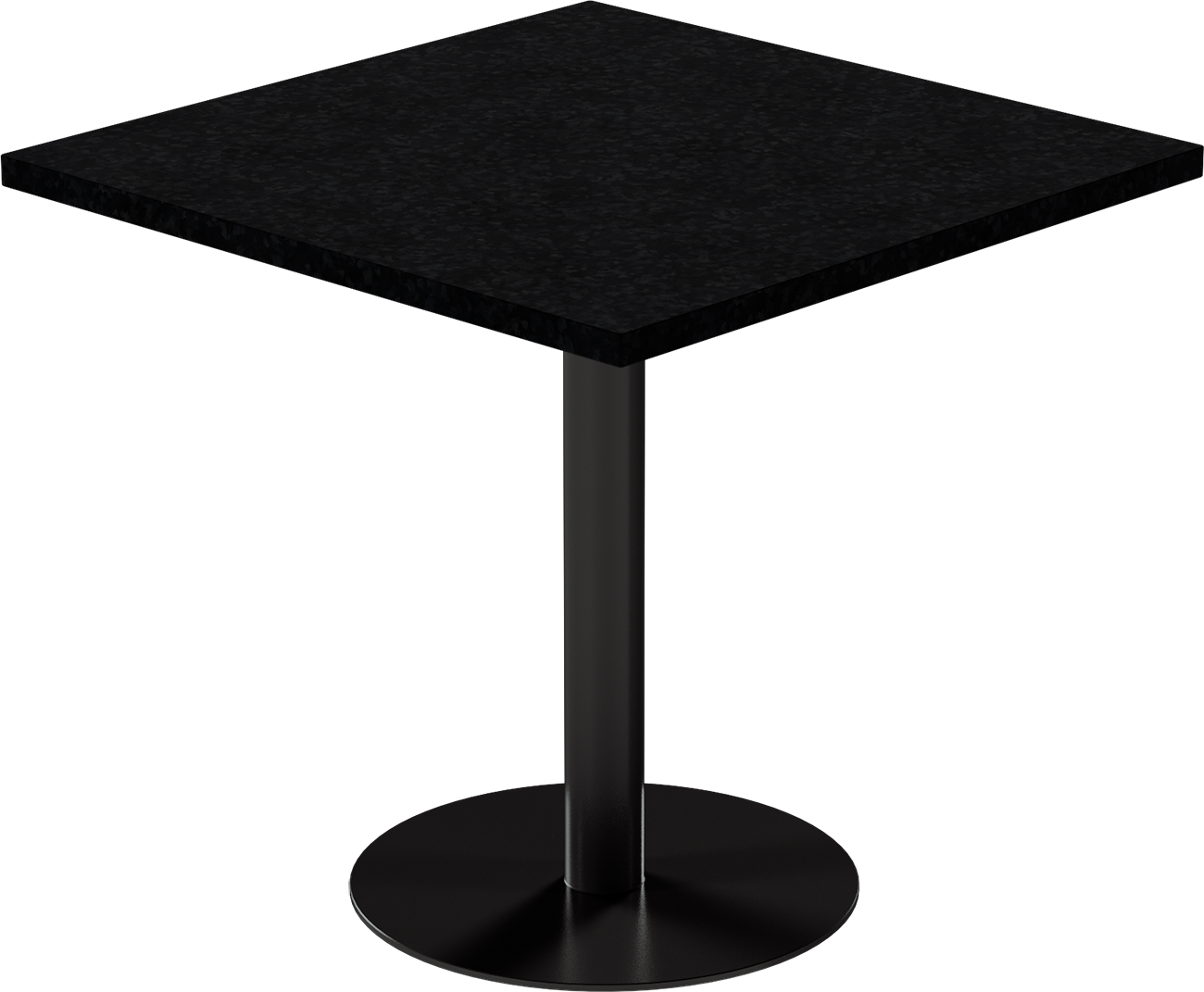 Solis Cafe Table – 80cm Square – Black / Black Onyx Dapple