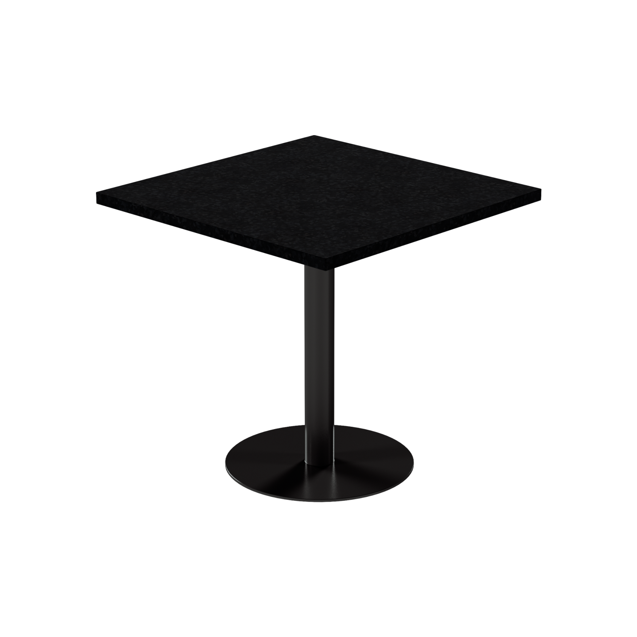 Solis Cafe Table – 80cm Square – Black / Black Onyx Dapple