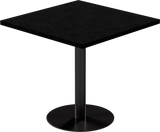 Solis Cafe Table – 80cm Square – Black / Black Onyx Dapple