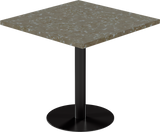 Solis Cafe Table – 80cm Square – Black / Taupe Dapple