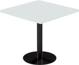 Solis Cafe Table – 80cm Square – Black / White Chalk Dapple