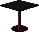 Solis Cafe Table – 80cm Square – Burgundy / Black Onyx Dapple