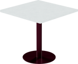 Solis Cafe Table – 80cm Square – Burgundy / White Chalk Dapple