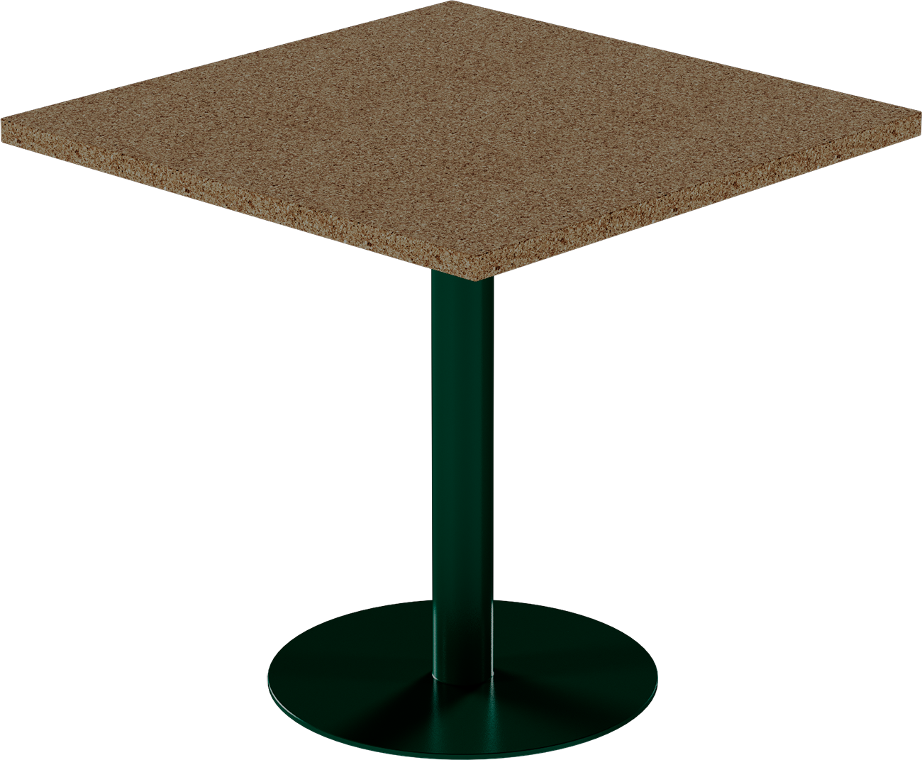 Solis Cafe Table – 80cm Square – Green / Grano Natural