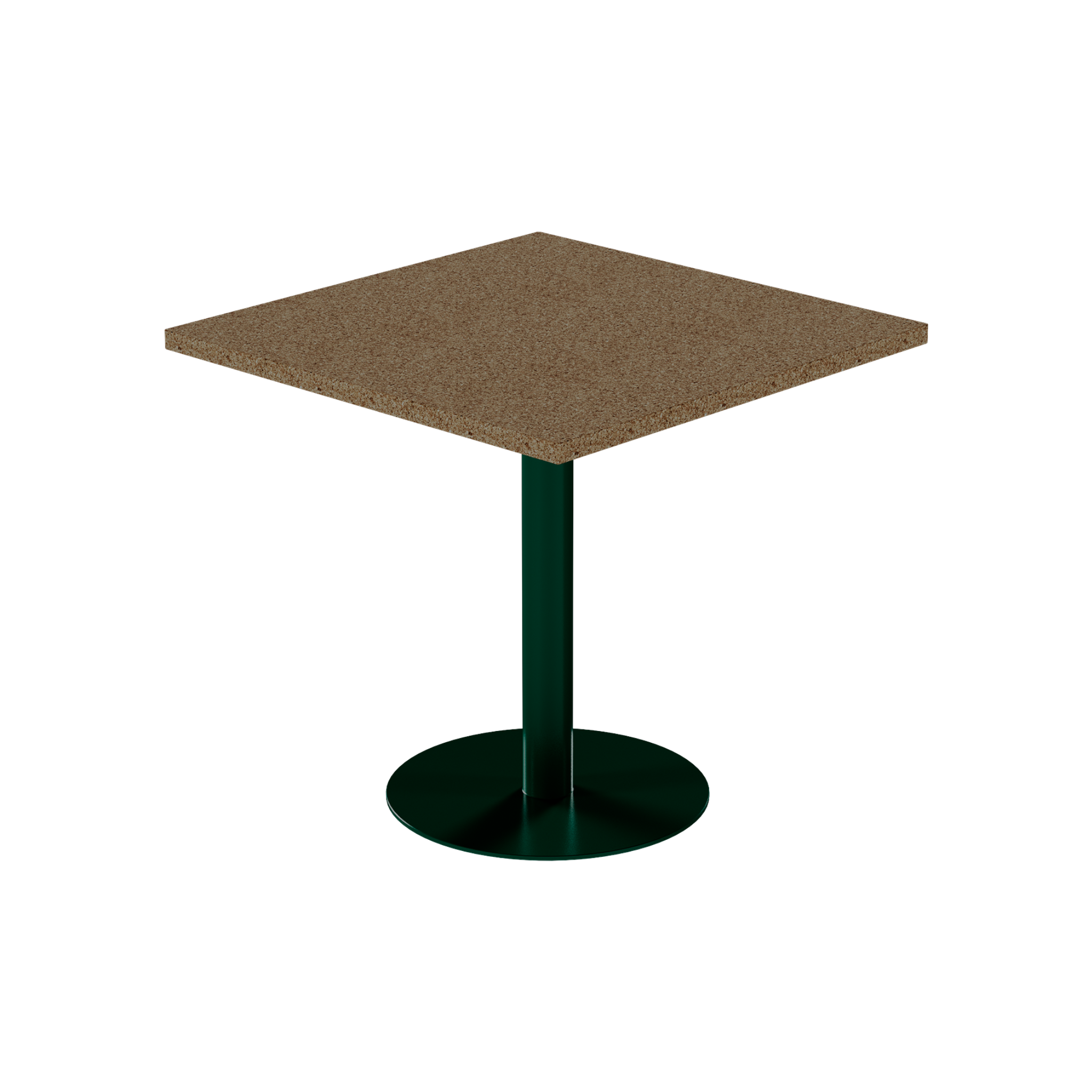 Solis Cafe Table – 80cm Square – Green / Grano Natural