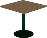 Solis Cafe Table – 80cm Square – Green / Grano Natural
