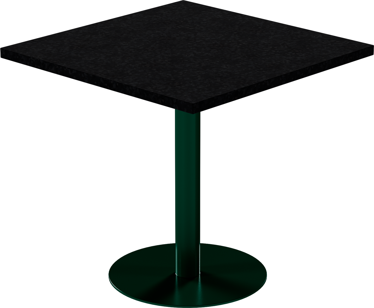 Solis Cafe Table – 80cm Square – Green / Black Onyx Dapple