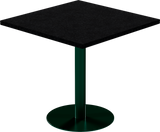 Solis Cafe Table – 80cm Square – Green / Black Onyx Dapple