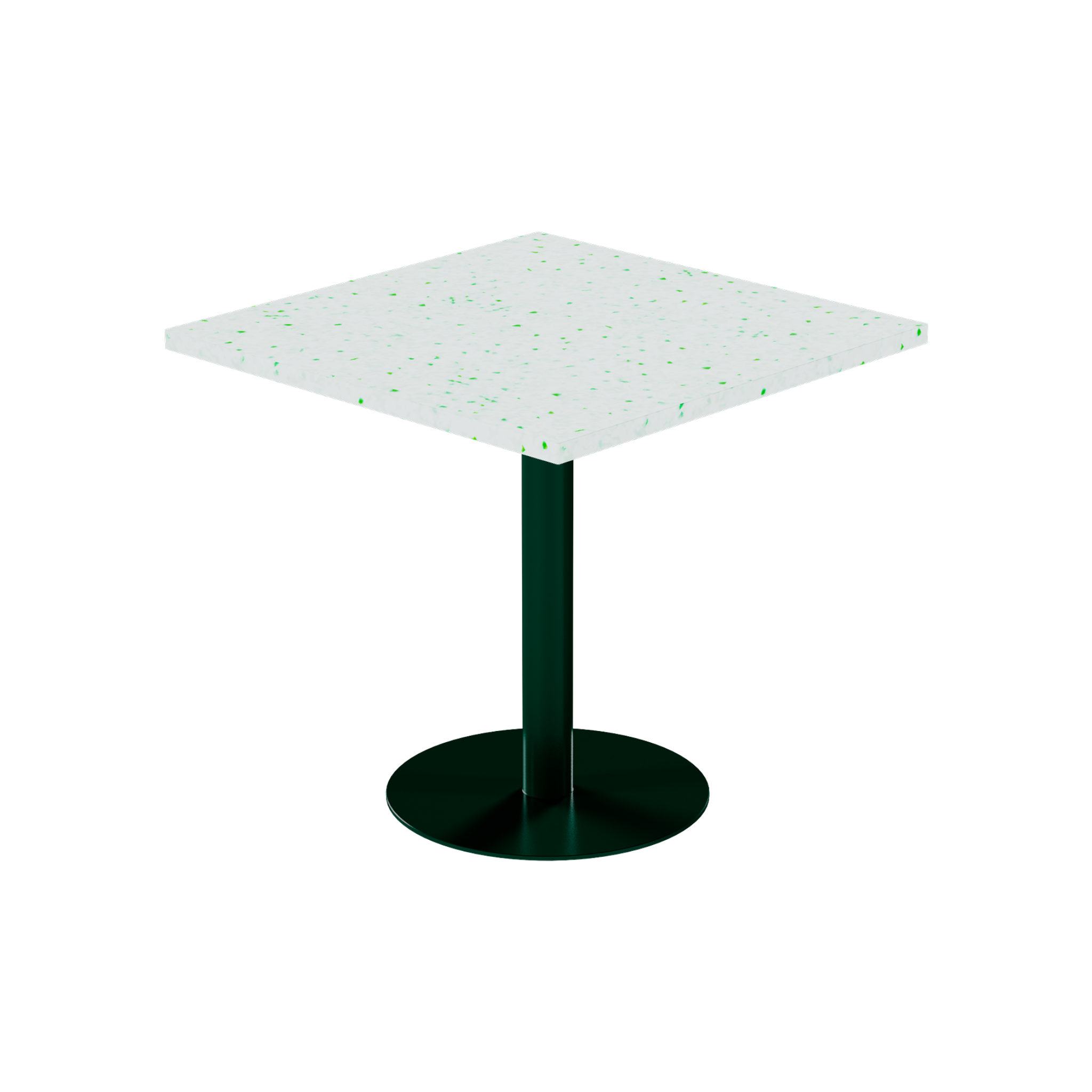 Solis Cafe Table – 80cm Square – Green / Green Dapple