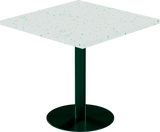 Solis Cafe Table – 80cm Square – Green / Green Dapple