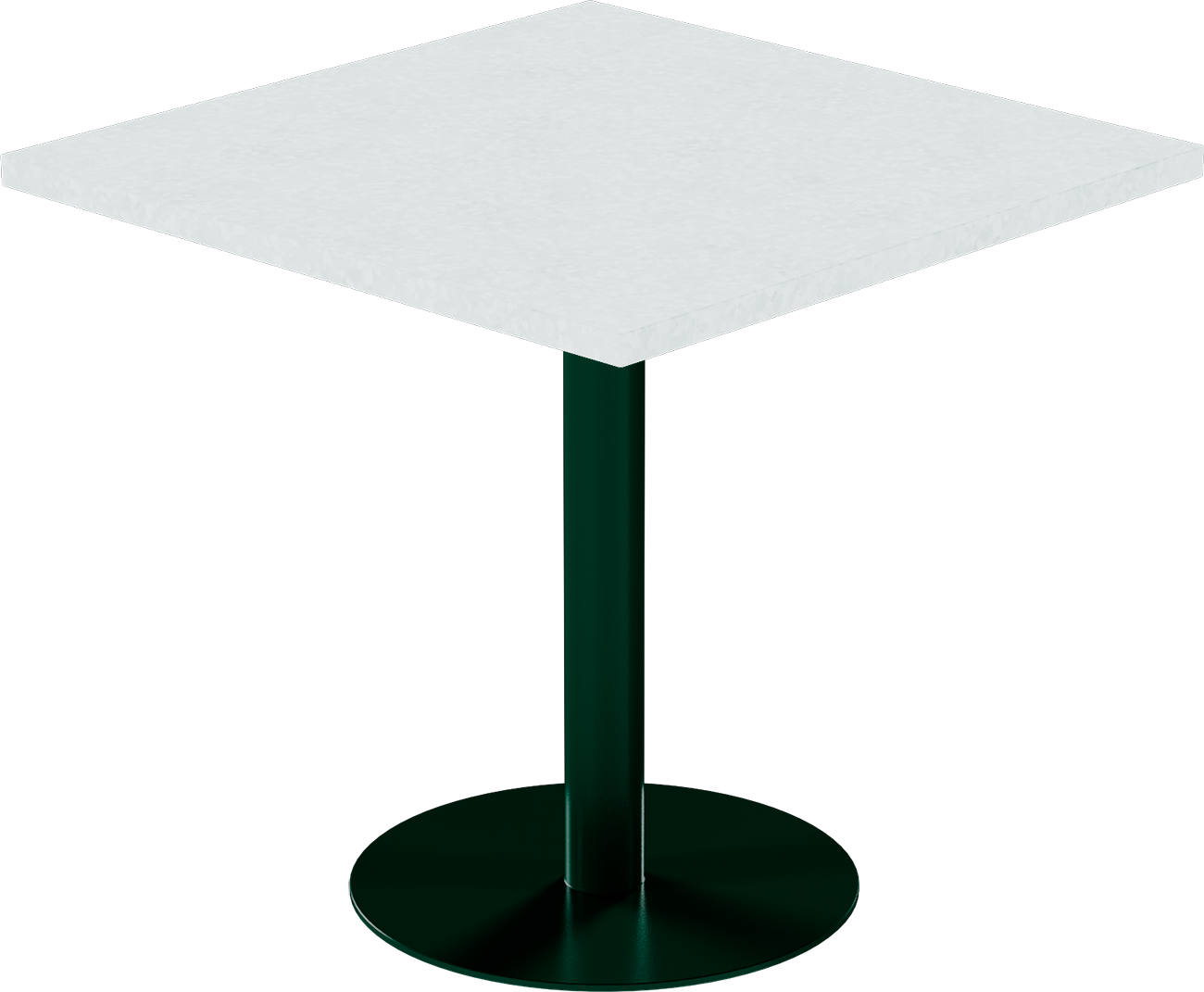 Solis Cafe Table – 80cm Square – Green / White Chalk Dapple
