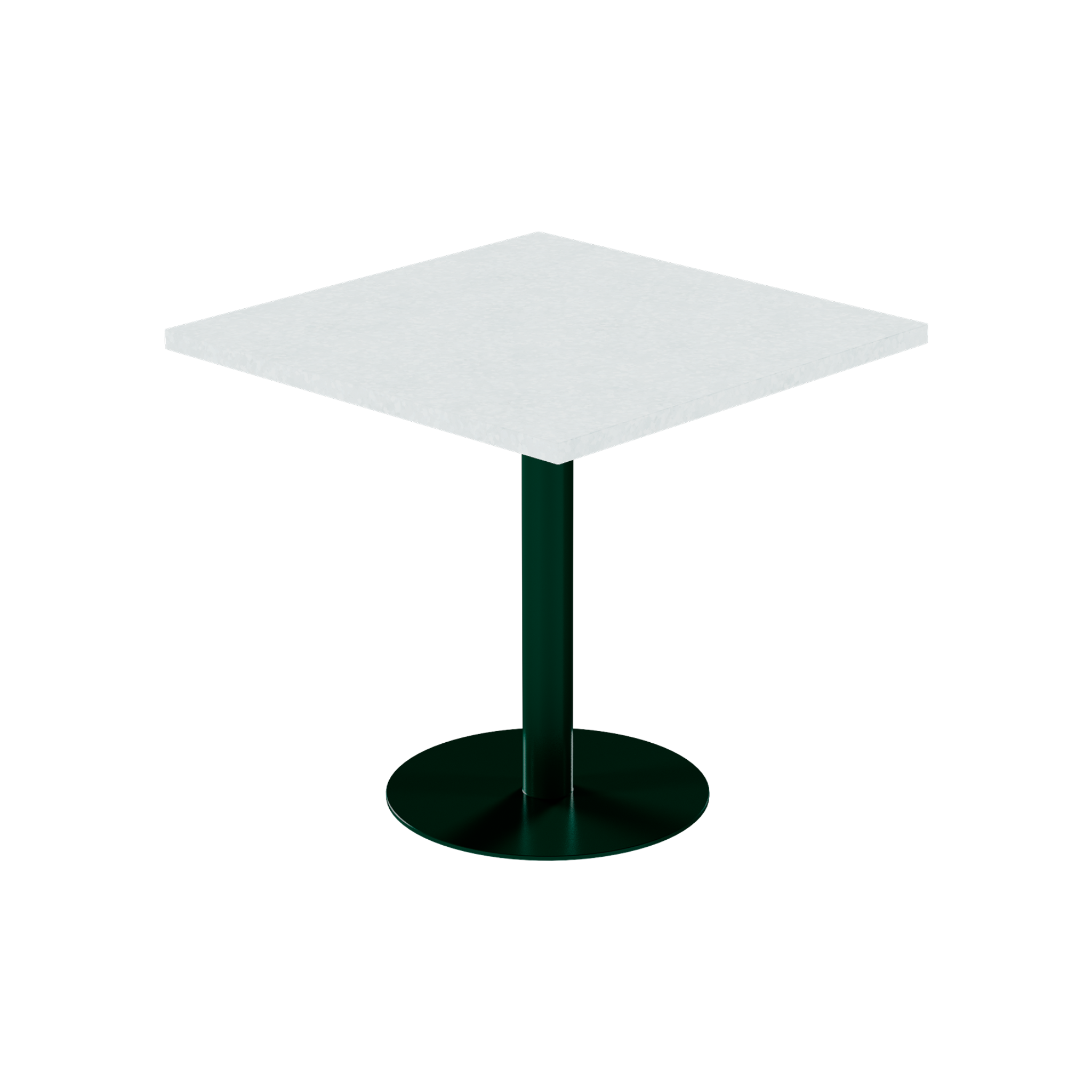 Solis Cafe Table – 80cm Square – Green / White Chalk Dapple
