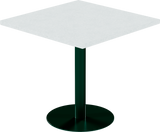 Solis Cafe Table – 80cm Square – Green / White Chalk Dapple