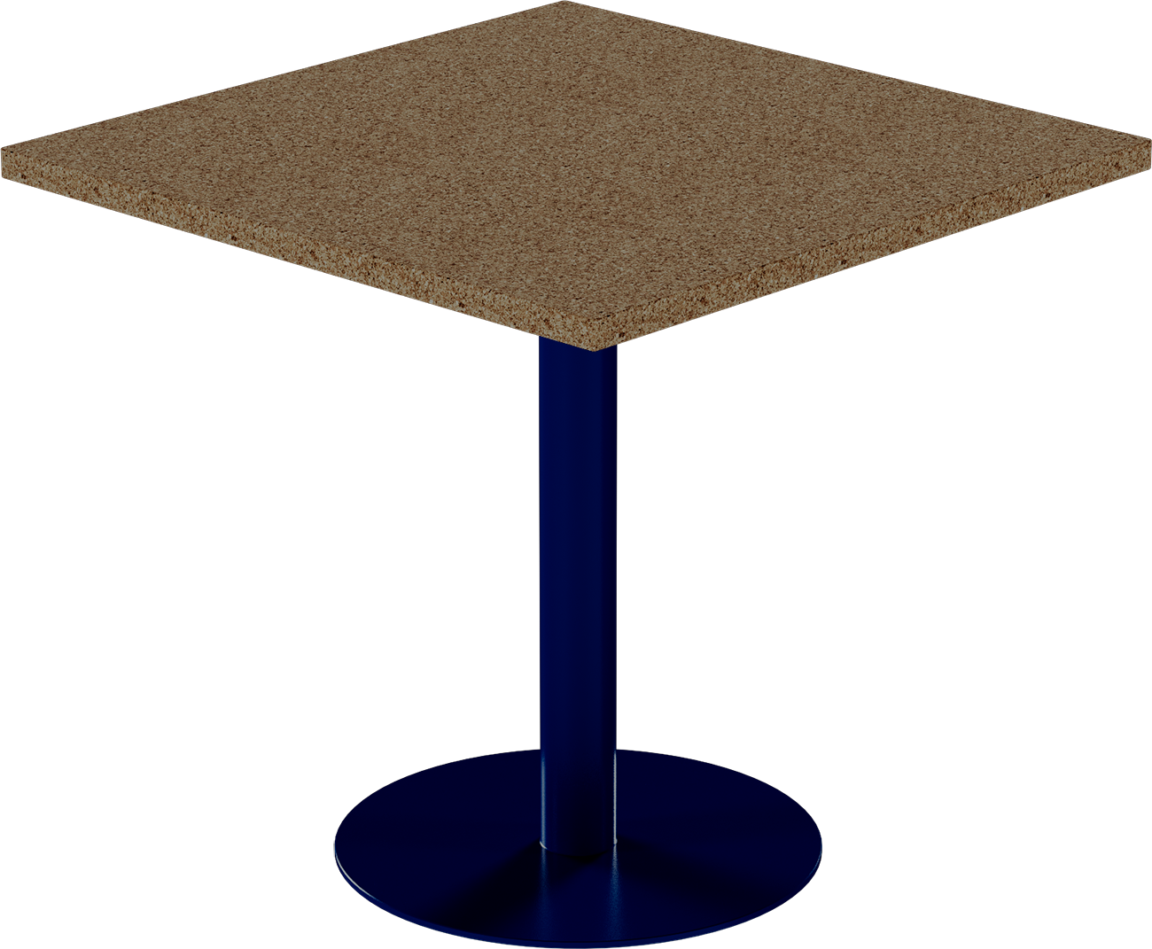 Solis Cafe Table – 80cm Square – Navy / Grano Natural
