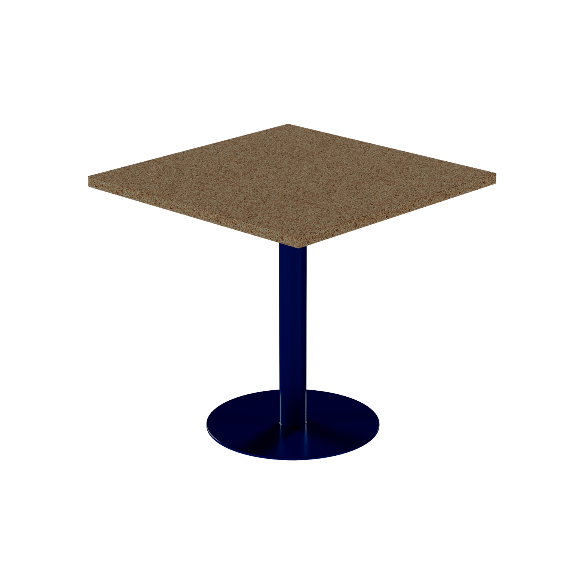 Solis Cafe Table – 80cm Square – Navy / Grano Natural