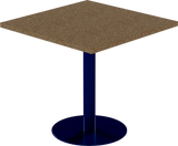 Solis Cafe Table – 80cm Square – Navy / Grano Natural