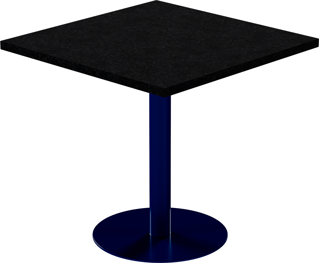 Solis Cafe Table – 80cm Square – Navy / Black Onyx Dapple