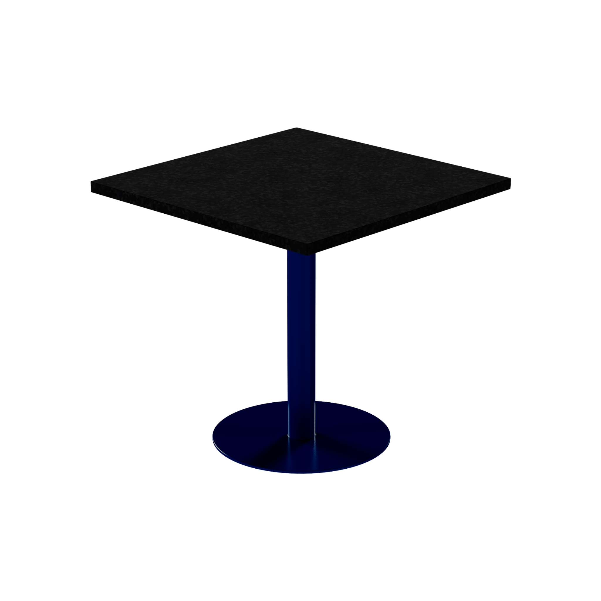 Solis Cafe Table – 80cm Square – Navy / Black Onyx Dapple