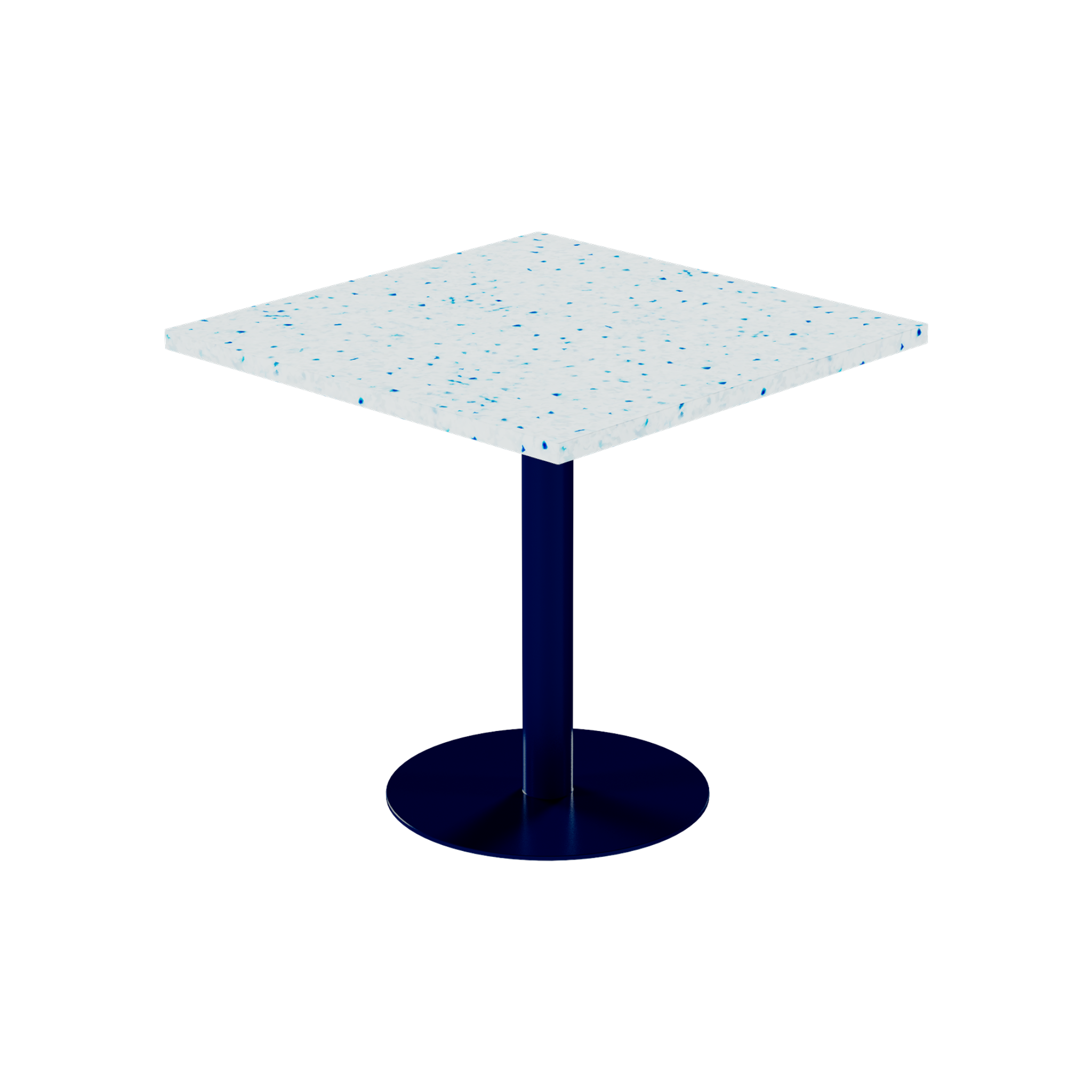 Solis Cafe Table – 80cm Square – Navy / Blue Dapple