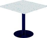 Solis Cafe Table – 80cm Square – Navy / Blue Dapple