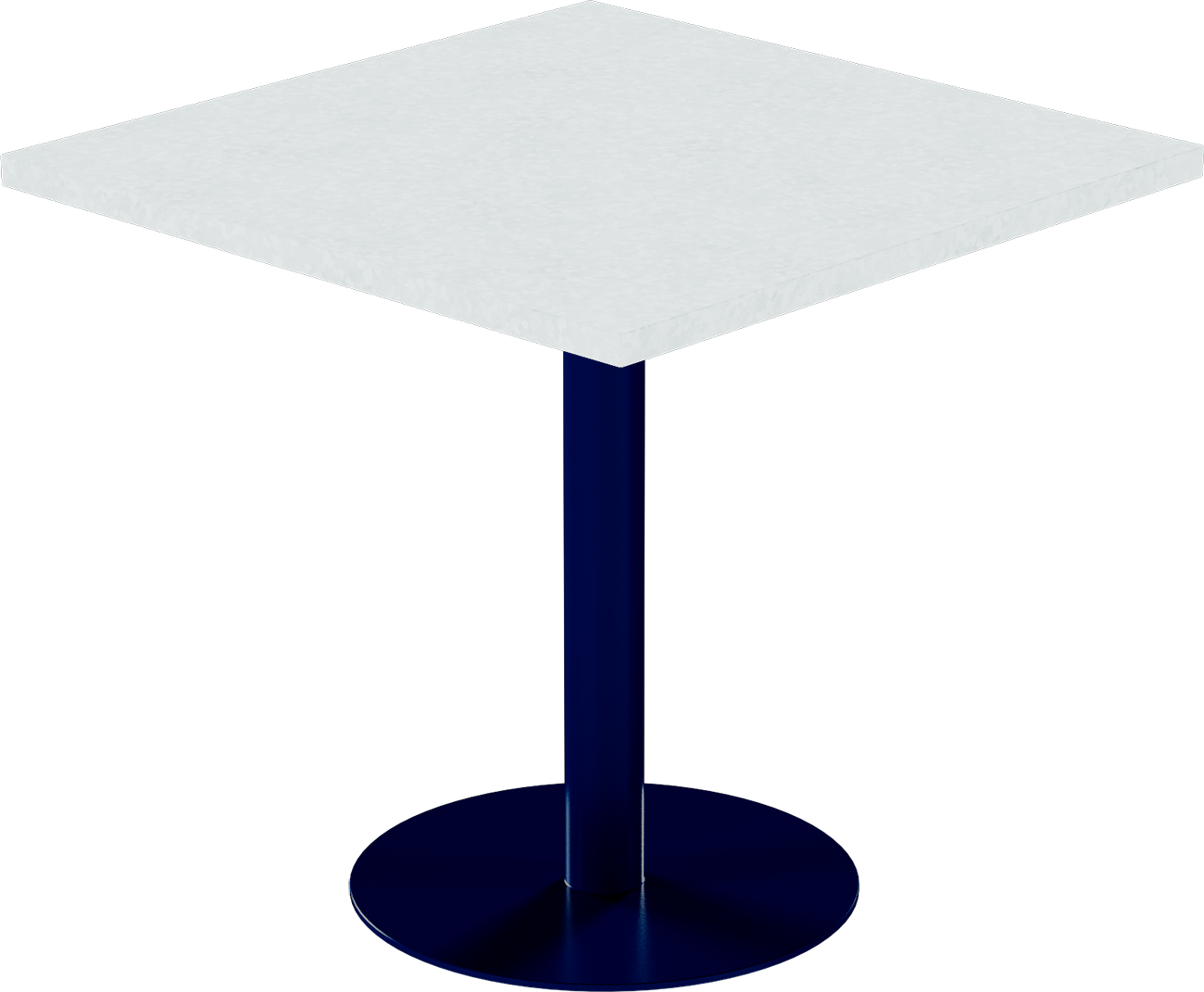 Solis Cafe Table – 80cm Square – Navy / White Chalk Dapple