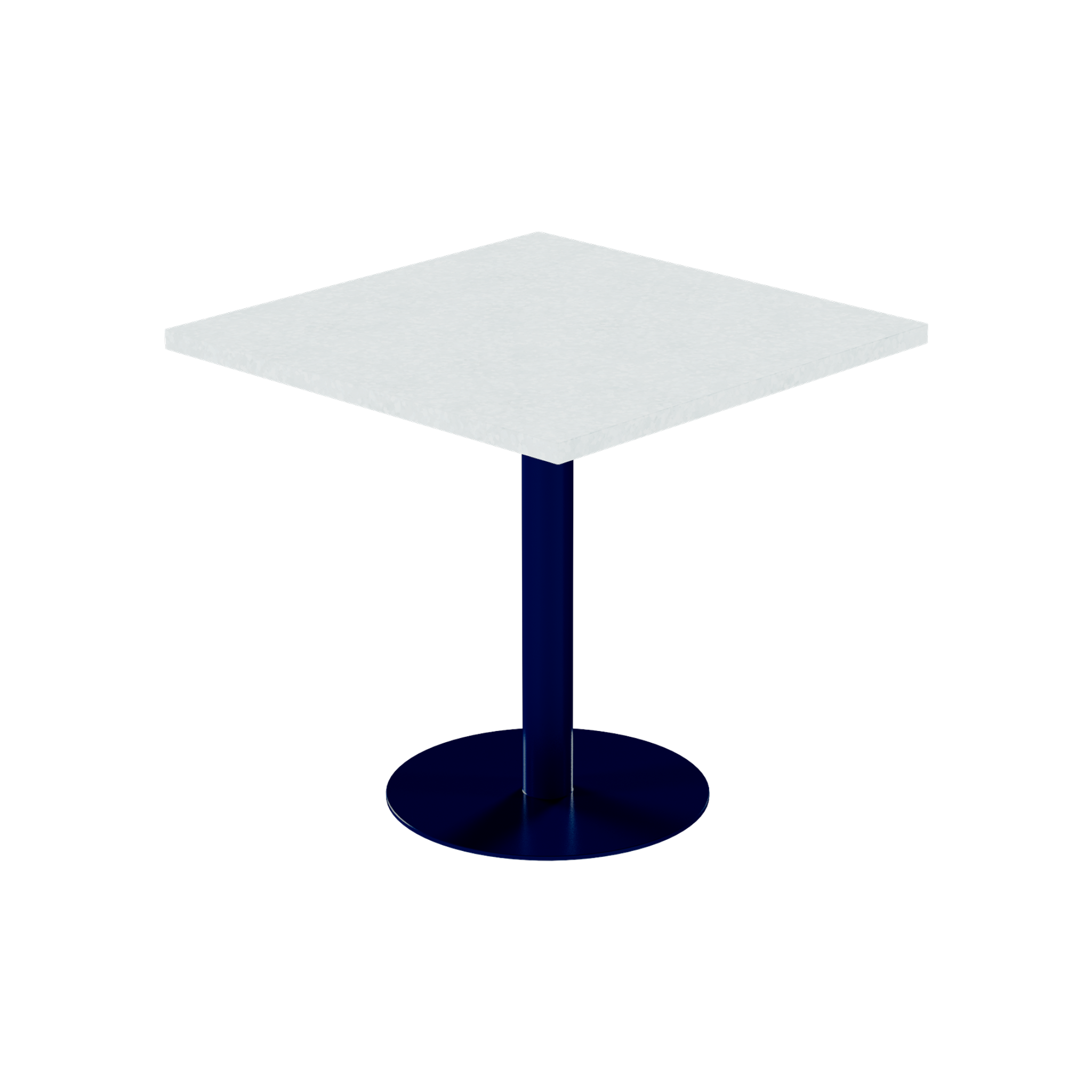 Solis Cafe Table – 80cm Square – Navy / White Chalk Dapple