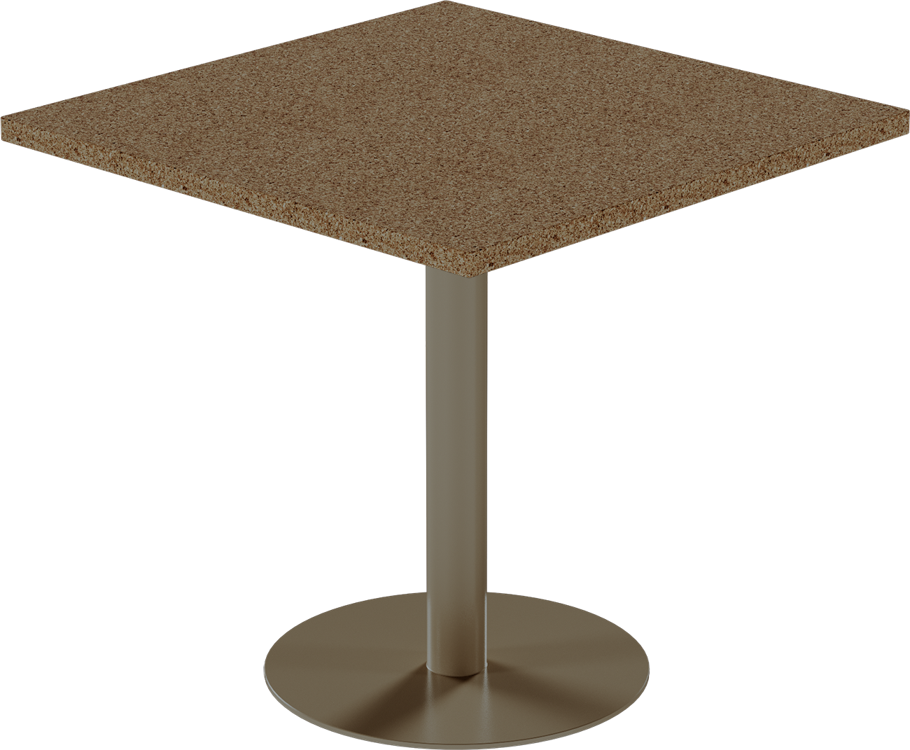 Solis Cafe Table – 80cm Square – Taupe / Grano Natural