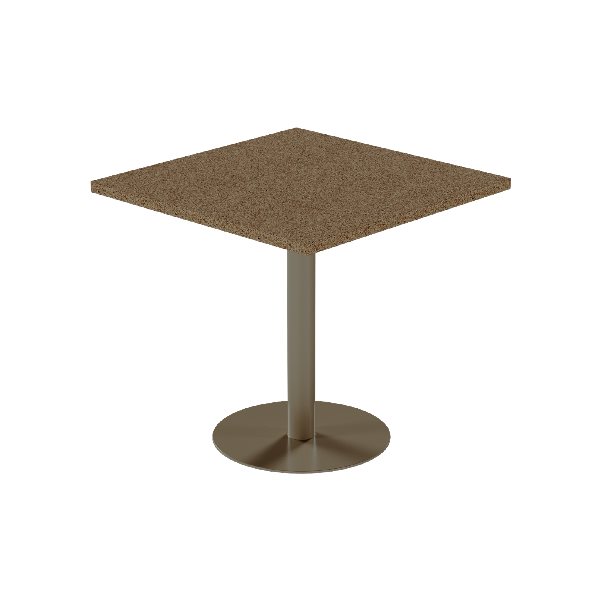 Solis Cafe Table – 80cm Square – Taupe / Grano Natural