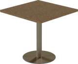Solis Cafe Table – 80cm Square – Taupe / Grano Natural