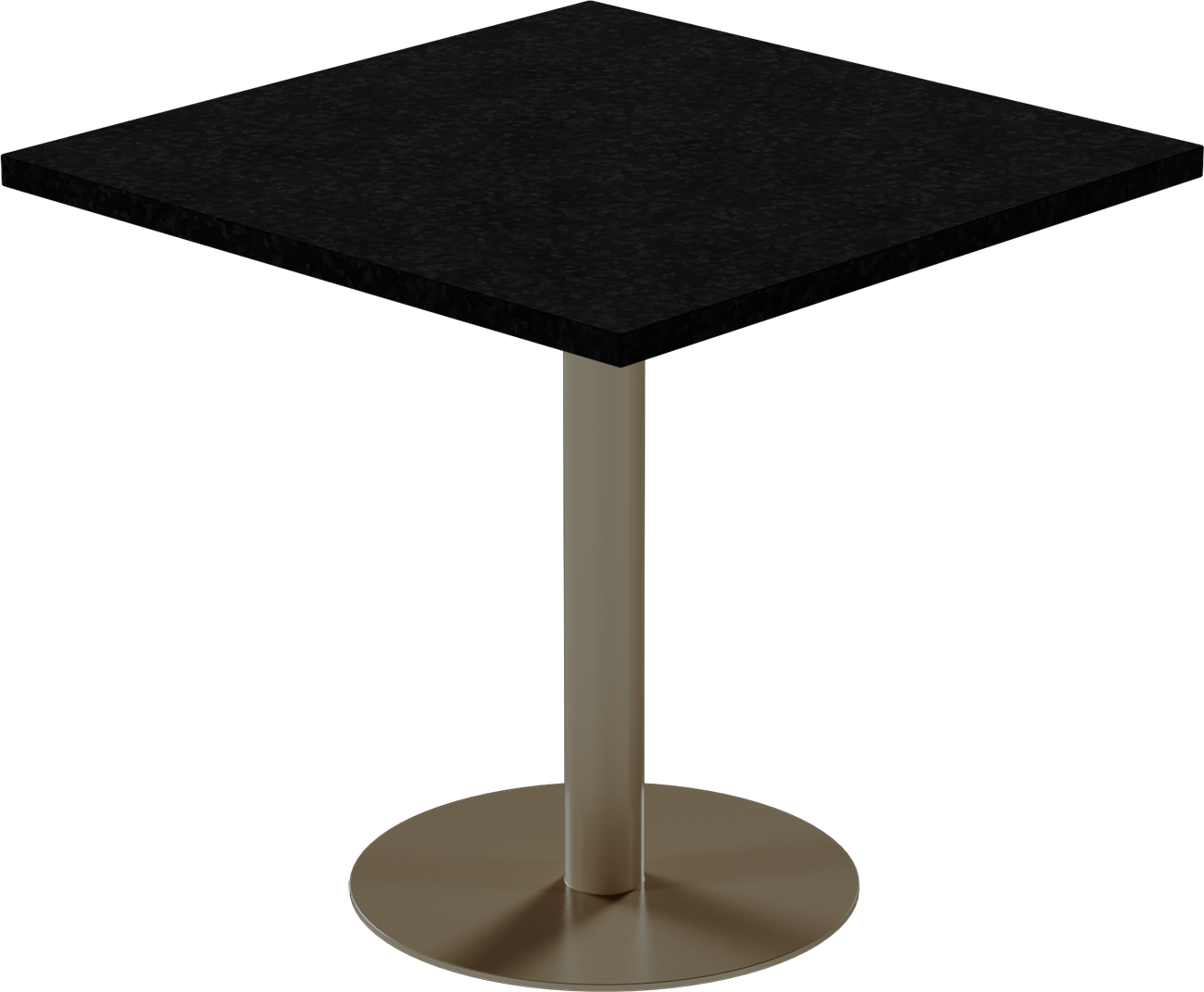 Solis Cafe Table – 80cm Square – Taupe / Black Onyx Dapple
