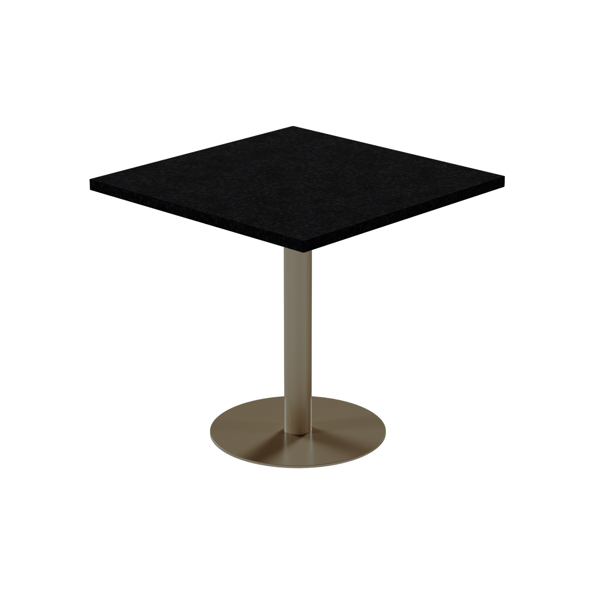 Solis Cafe Table – 80cm Square – Taupe / Black Onyx Dapple