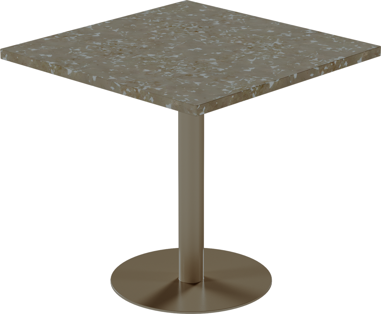 Solis Cafe Table – 80cm Square – Taupe / Taupe Dapple