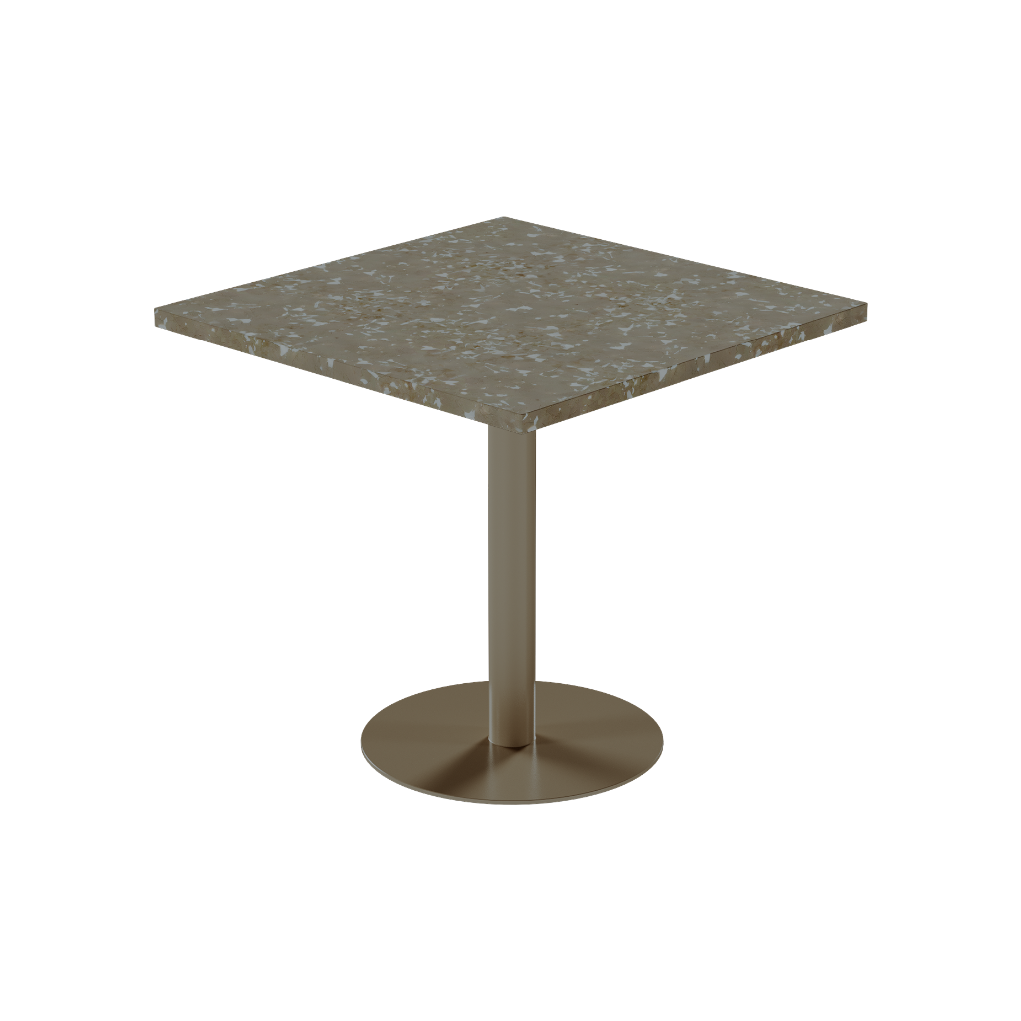 Solis Cafe Table – 80cm Square – Taupe / Taupe Dapple