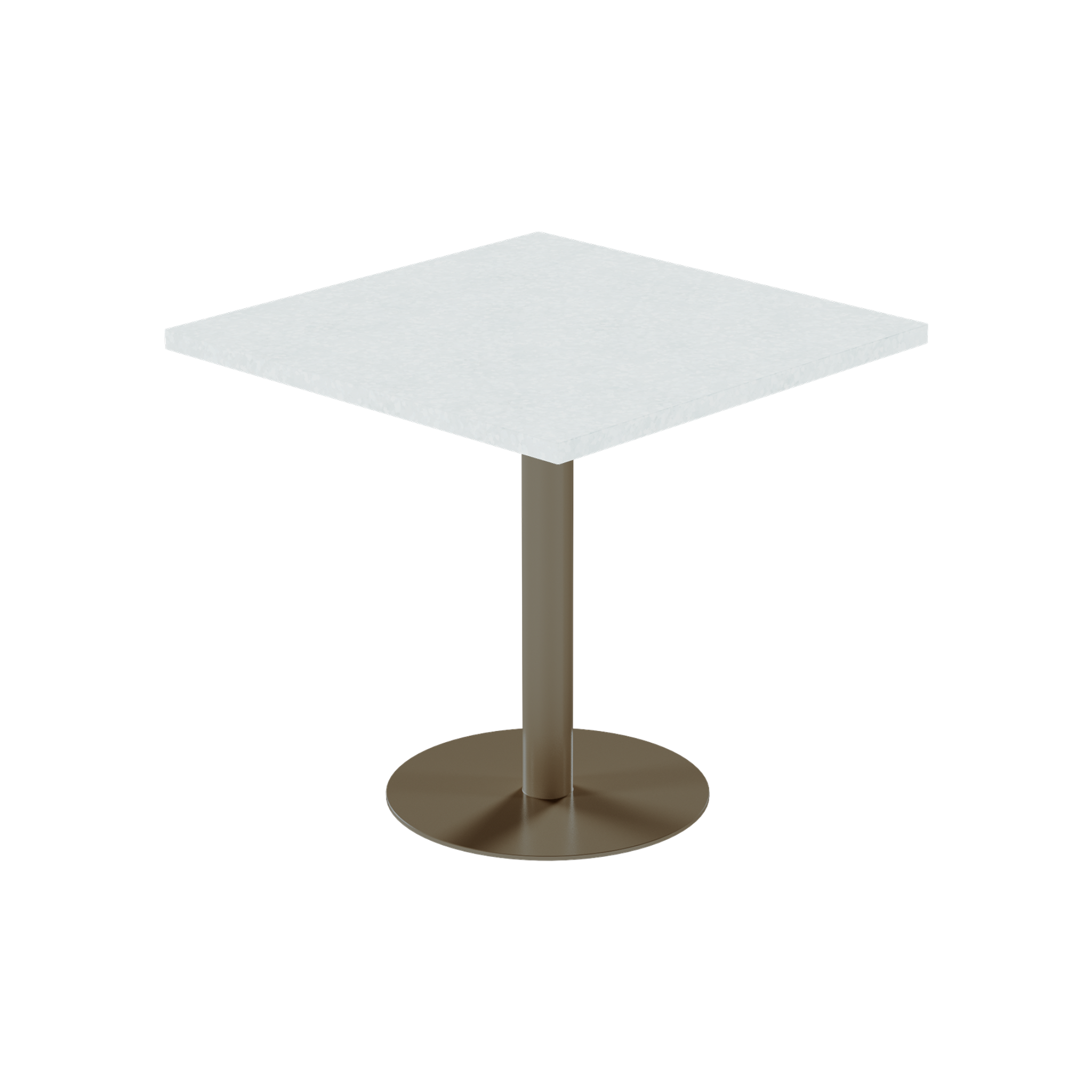 Solis Cafe Table – 80cm Square – Taupe / White Chalk Dapple