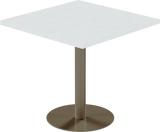Solis Cafe Table – 80cm Square – Taupe / White Chalk Dapple